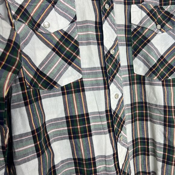 Rustler Mens Pearl Snap Western Shirt Size Medium Multi Color Rodeo Cowboy - Picture 3 of 7